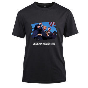 Trump Legend Never Die Cotton Black Short Sleeve T-Shirt