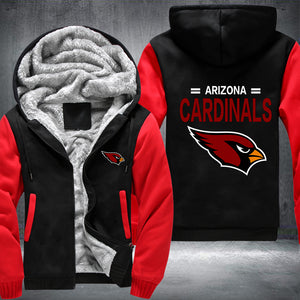 Football Cardinals Printing Fleece Hoodies Jacket