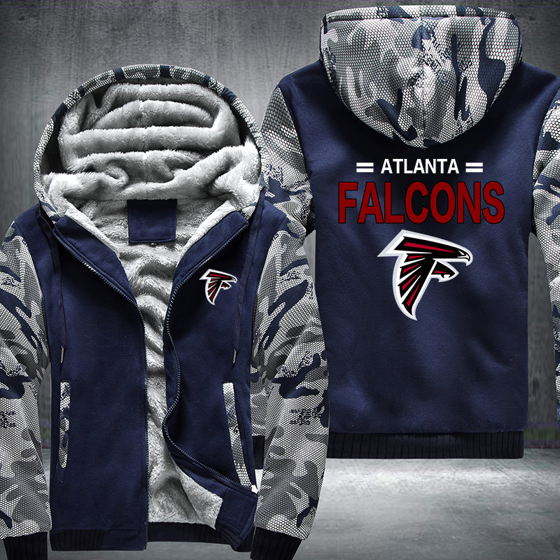 Football Falcons Printing Fleece Hoodies Jacket