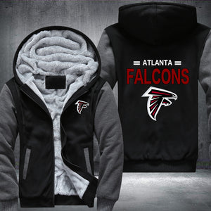 Football Falcons Printing Fleece Hoodies Jacket