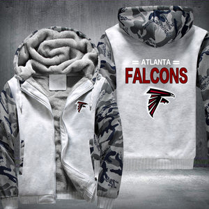 Football Falcons Printing Fleece Hoodies Jacket