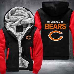 Football Bears Printing Fleece Hoodies Jacket