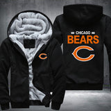 Football Bears Printing Fleece Hoodies Jacket