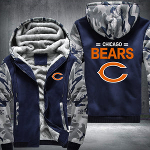 Football Bears Printing Fleece Hoodies Jacket