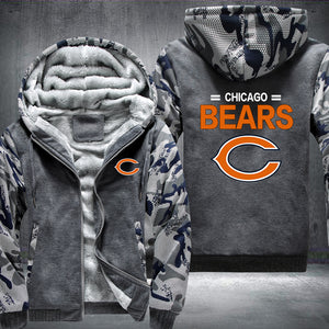 Football Bears Printing Fleece Hoodies Jacket