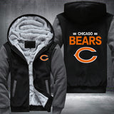 Football Bears Printing Fleece Hoodies Jacket