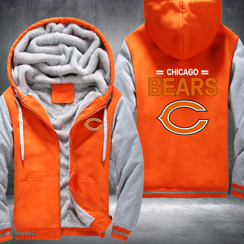 Football Bears Printing Fleece Hoodies Jacket