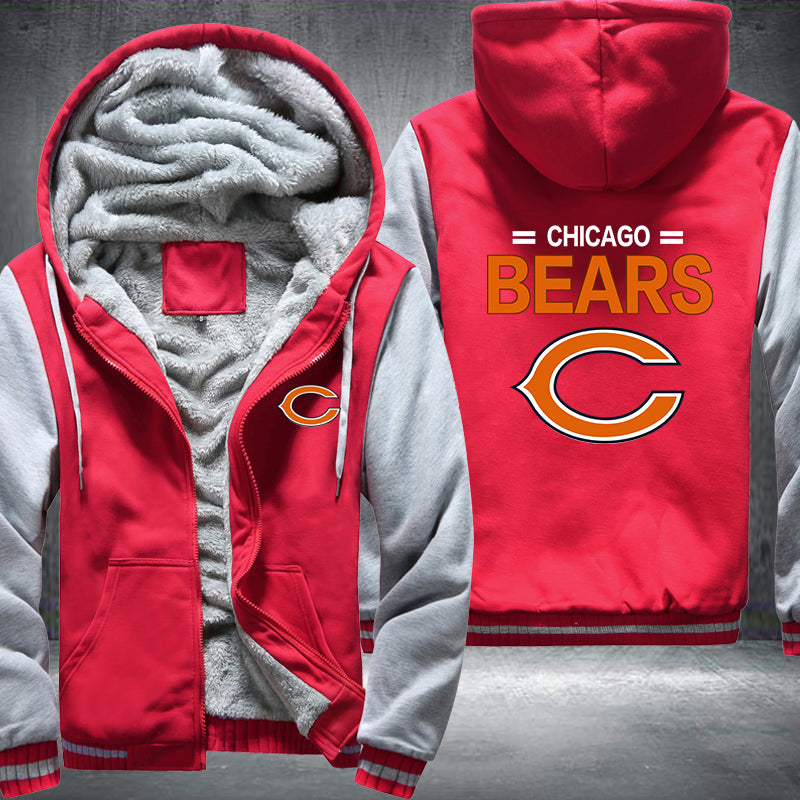 Football Bears Printing Fleece Hoodies Jacket