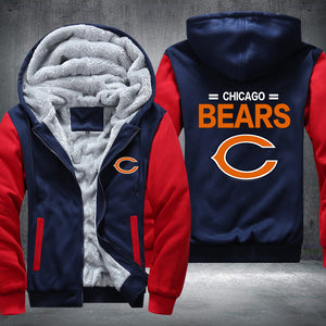 Football Bears Printing Fleece Hoodies Jacket