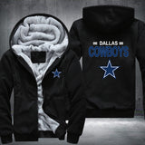 Football Cowboys Printing Fleece Hoodies Jacket