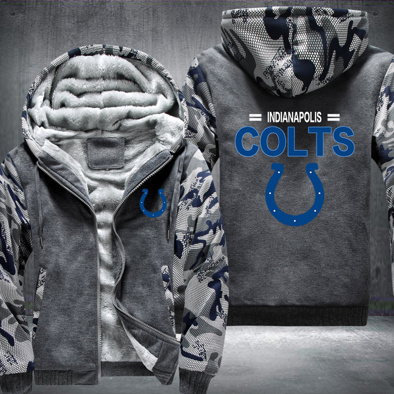 Football Colts Printing Fleece Hoodies Jacket