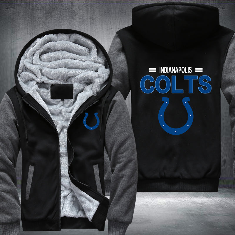 Football Colts Printing Fleece Hoodies Jacket