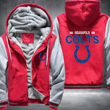 Football Colts Printing Fleece Hoodies Jacket