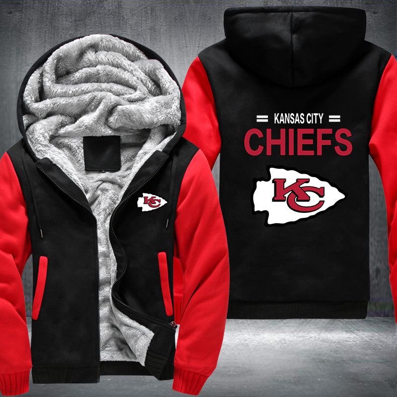 Football Chiefs Printing Fleece Hoodies Jacket