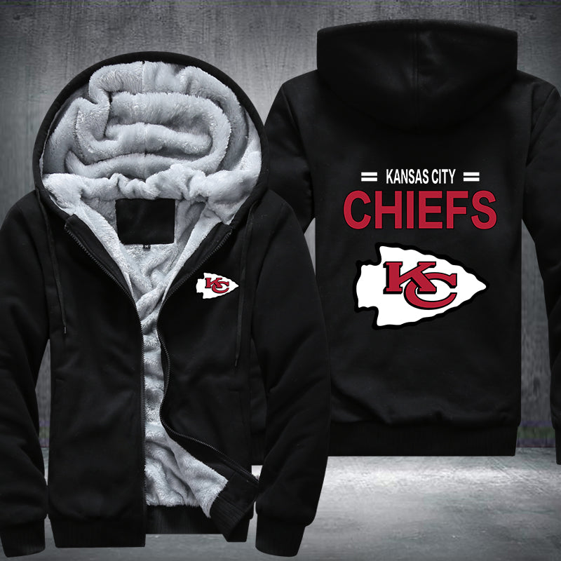 Football Chiefs Printing Fleece Hoodies Jacket