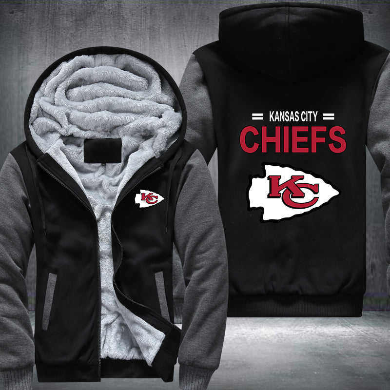 Football Chiefs Printing Fleece Hoodies Jacket