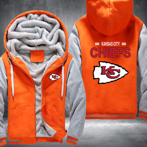 Football Chiefs Printing Fleece Hoodies Jacket