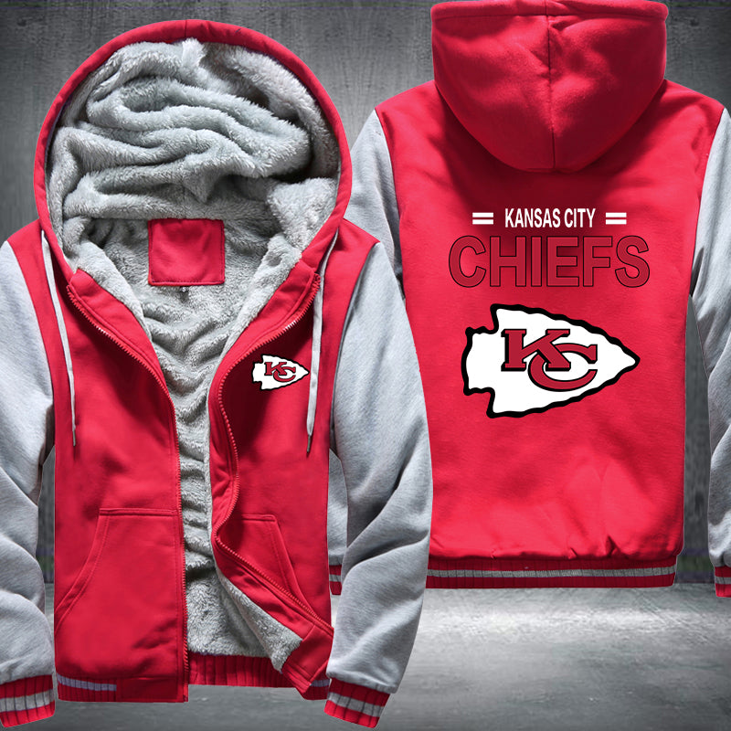 Football Chiefs Printing Fleece Hoodies Jacket