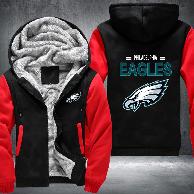 Football Eagles Printing Fleece Hoodies Jacket