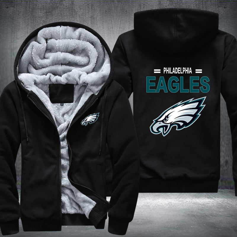 Football Eagles Printing Fleece Hoodies Jacket