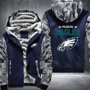 Football Eagles Printing Fleece Hoodies Jacket