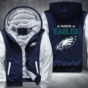 Football Eagles Printing Fleece Hoodies Jacket