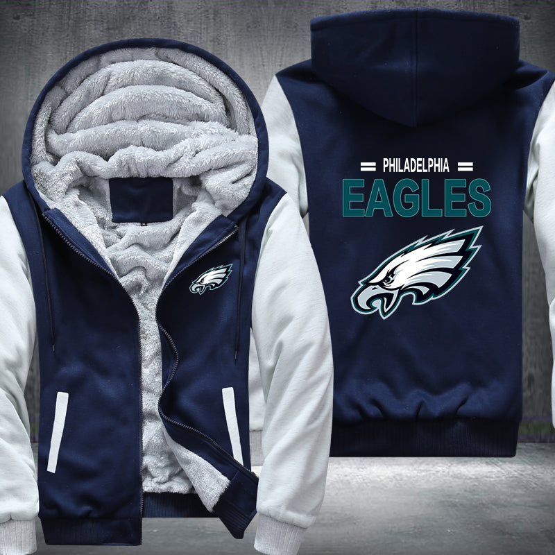 Football Eagles Printing Fleece Hoodies Jacket