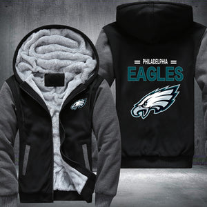 Football Eagles Printing Fleece Hoodies Jacket