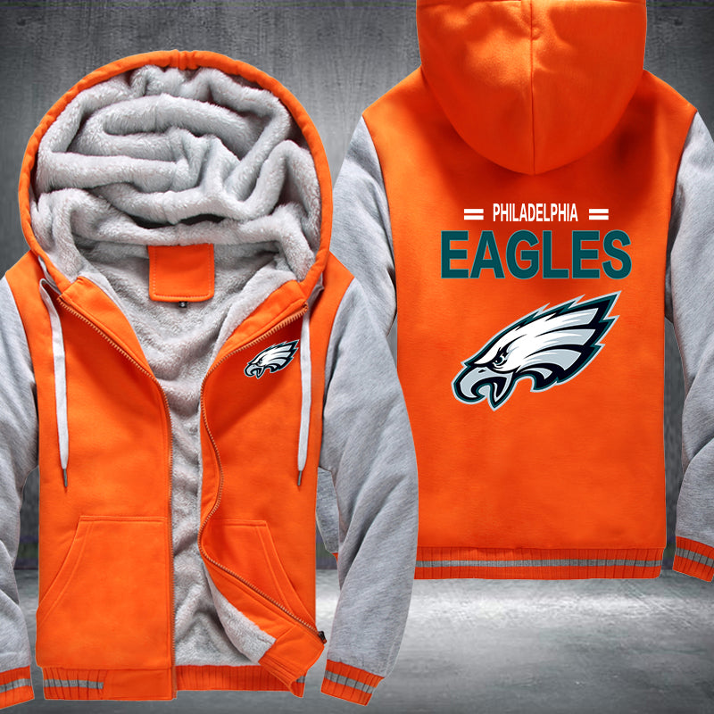 Football Eagles Printing Fleece Hoodies Jacket