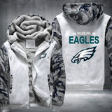 Football Eagles Printing Fleece Hoodies Jacket