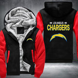 Football Chargers Printing Fleece Hoodies Jacket