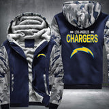 Football Chargers Printing Fleece Hoodies Jacket