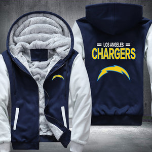 Football Chargers Printing Fleece Hoodies Jacket