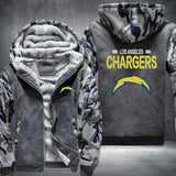 Football Chargers Printing Fleece Hoodies Jacket