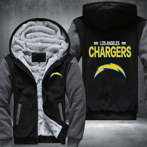 Football Chargers Printing Fleece Hoodies Jacket