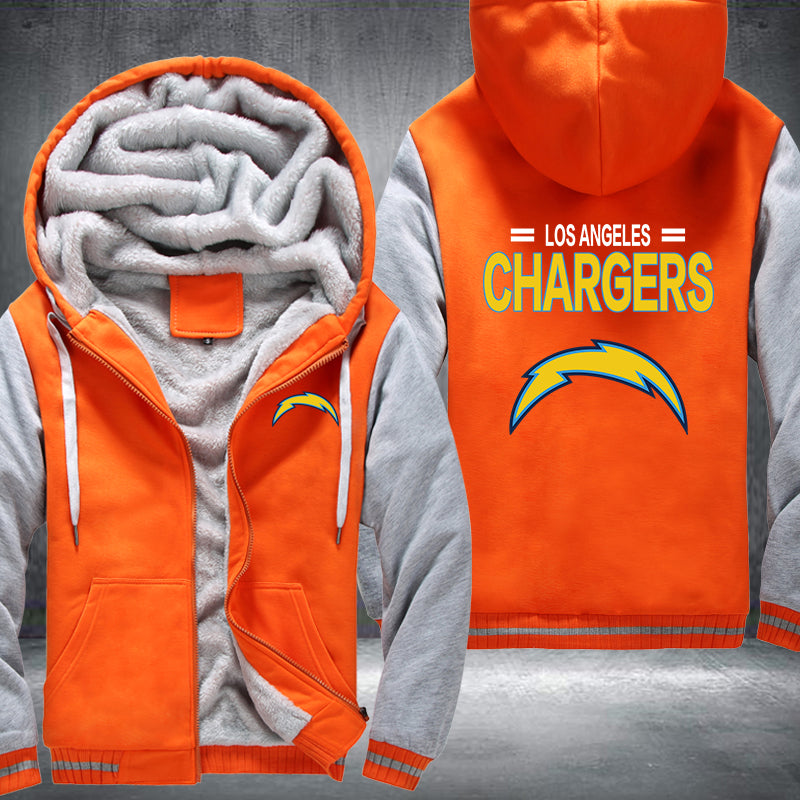 Football Chargers Printing Fleece Hoodies Jacket