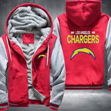 Football Chargers Printing Fleece Hoodies Jacket