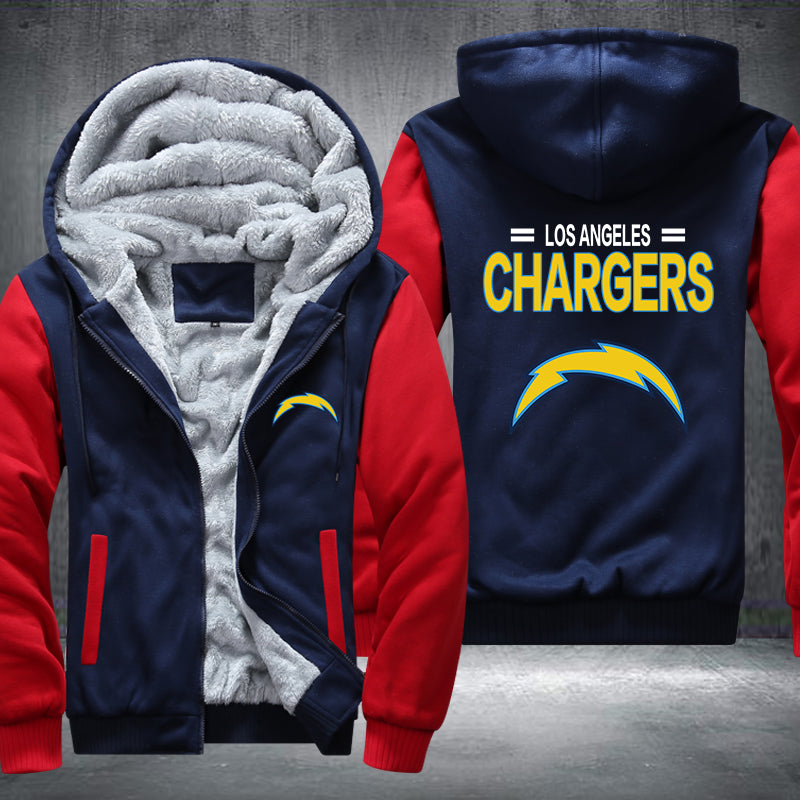 Football Chargers Printing Fleece Hoodies Jacket