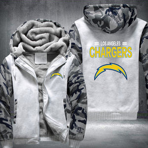 Football Chargers Printing Fleece Hoodies Jacket