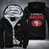 Football 49ers Printing Fleece Hoodies Jacket