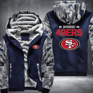 Football 49ers Printing Fleece Hoodies Jacket