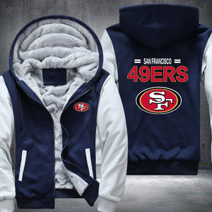 Football 49ers Printing Fleece Hoodies Jacket