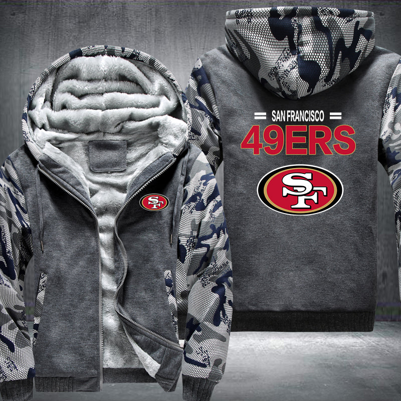 Football 49ers Printing Fleece Hoodies Jacket