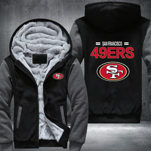 Football 49ers Printing Fleece Hoodies Jacket