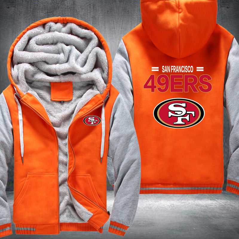 Football 49ers Printing Fleece Hoodies Jacket