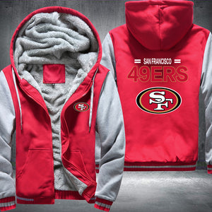 Football 49ers Printing Fleece Hoodies Jacket