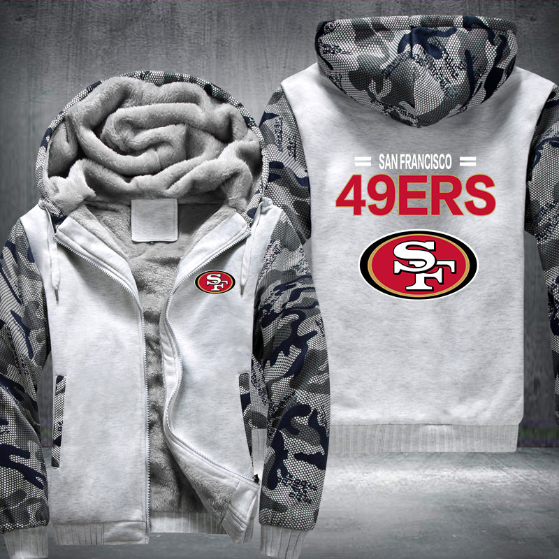 Football 49ers Printing Fleece Hoodies Jacket