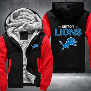 Football Lions Printing Fleece Hoodies Jacket