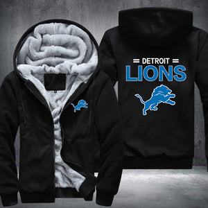 Football Lions Printing Fleece Hoodies Jacket