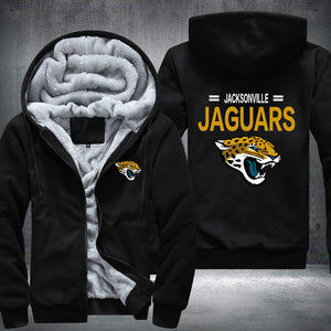 Football Jaguars Printing Fleece Hoodies Jacket